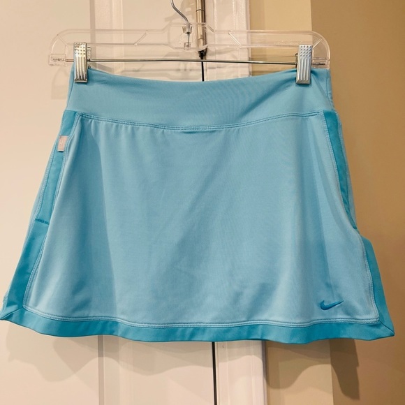 Nike Pants - NIKE Dri Fit Tennis Skirt Skort with 4” inseam shorts Blue & White size small